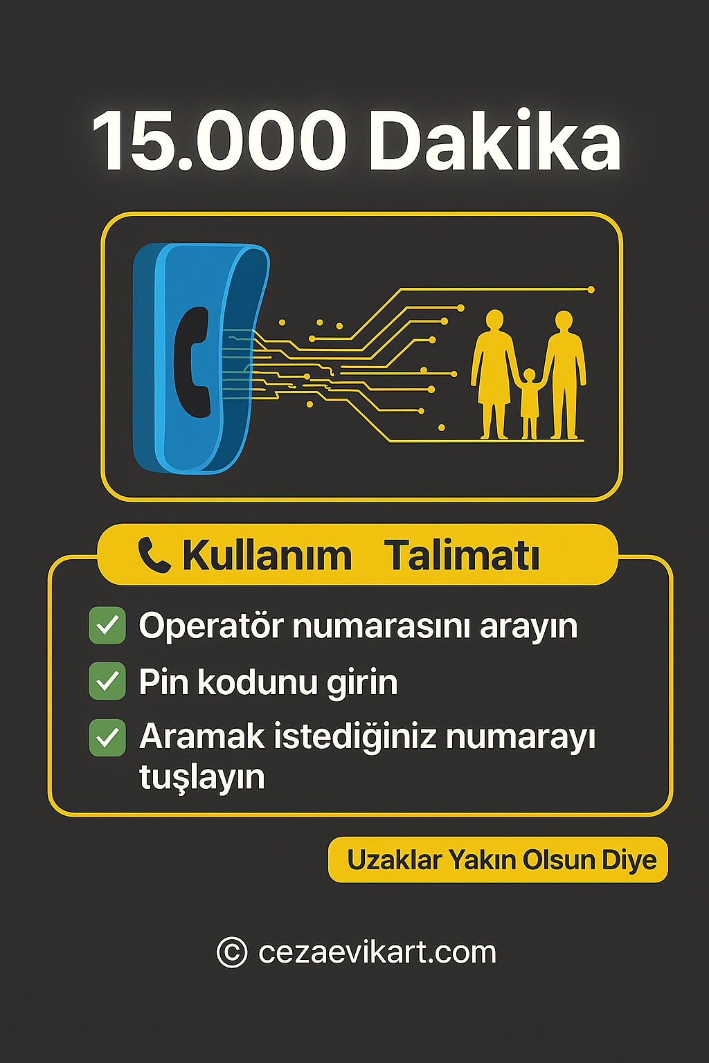 15.000 Dakika Cezaevi Kontör Yükleme