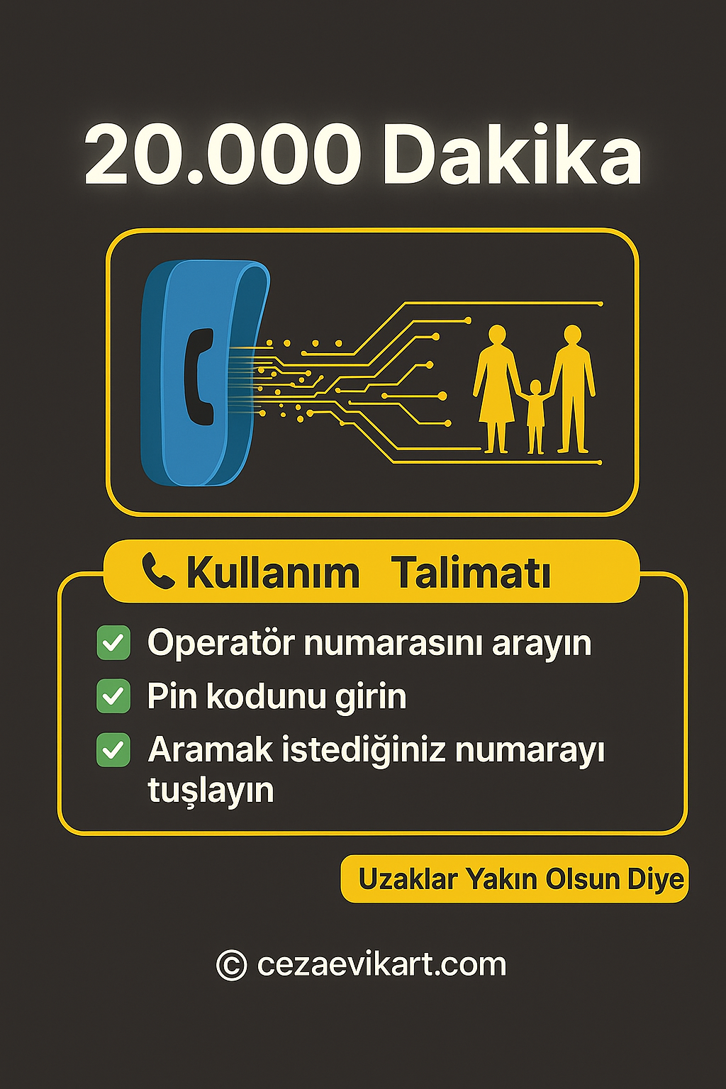 20.000 Dakika Cezaevi Kontör Yükleme