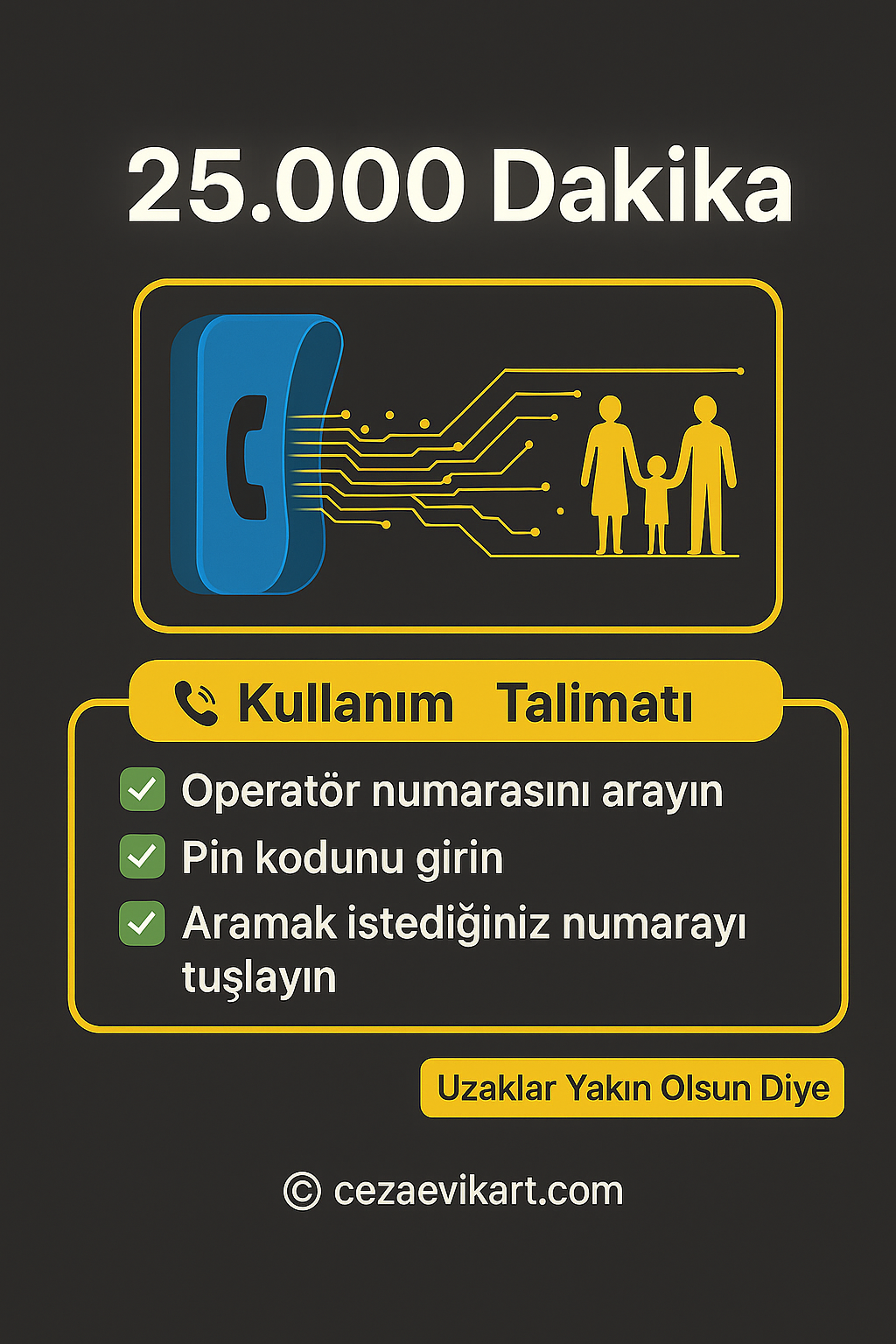 25.000 Dakika Cezaevi Kontör Yükleme