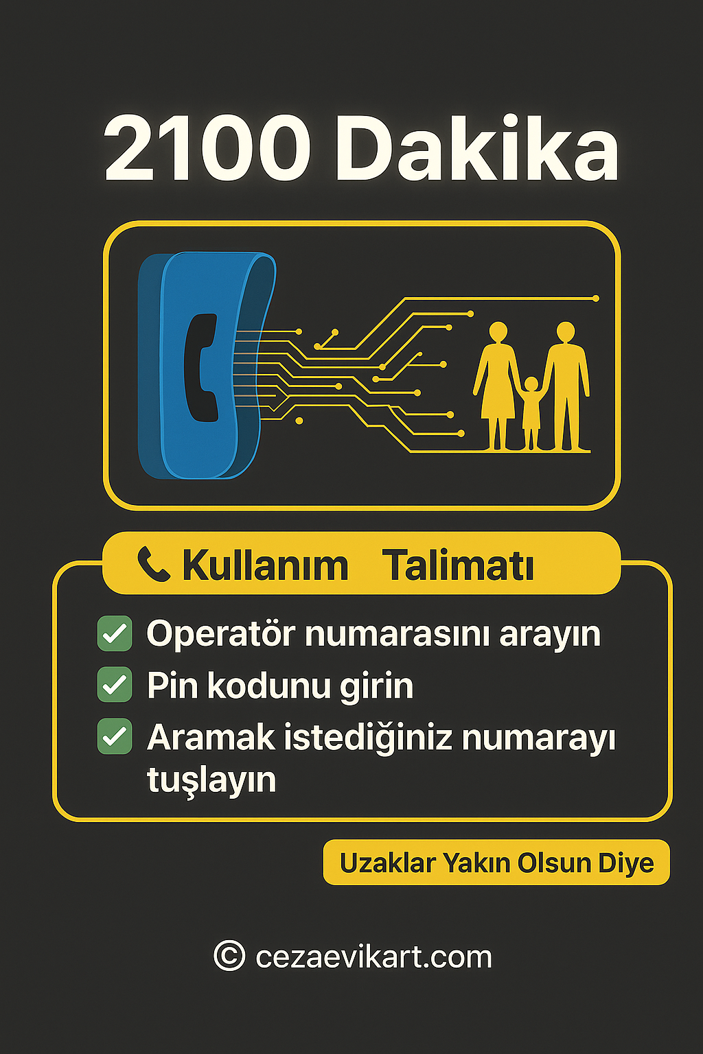 2.100 Dakika Cezaevi Kontör Yükleme