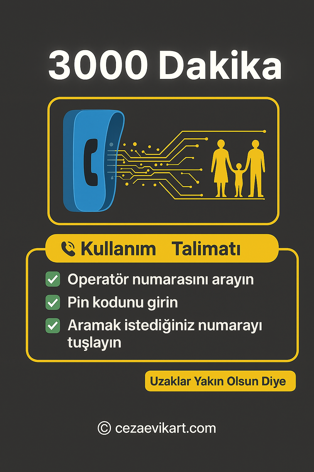 3.000 Dakika Cezaevi Kontör Yükleme