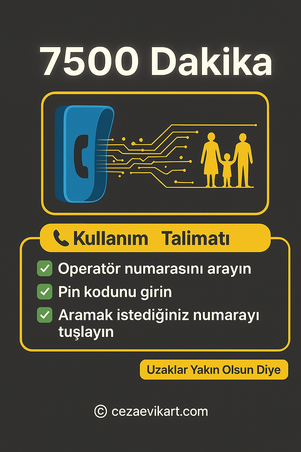 7.500 Dakika Cezaevi Kontör Yükleme