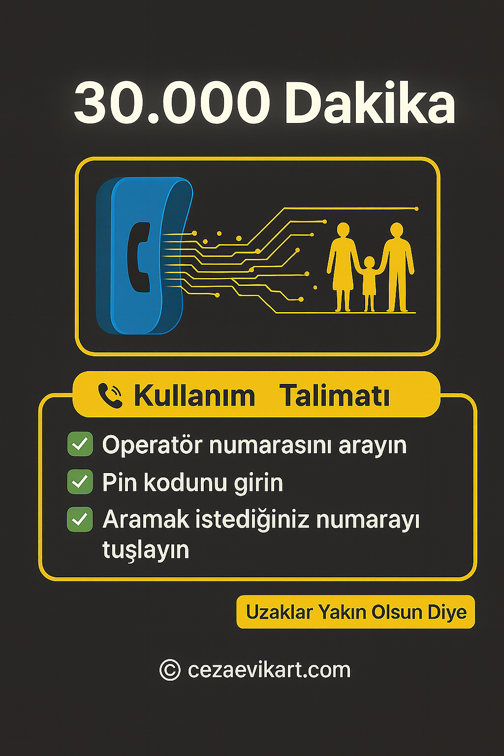 30.000 Dakika Cezaevi Kontör Yükleme