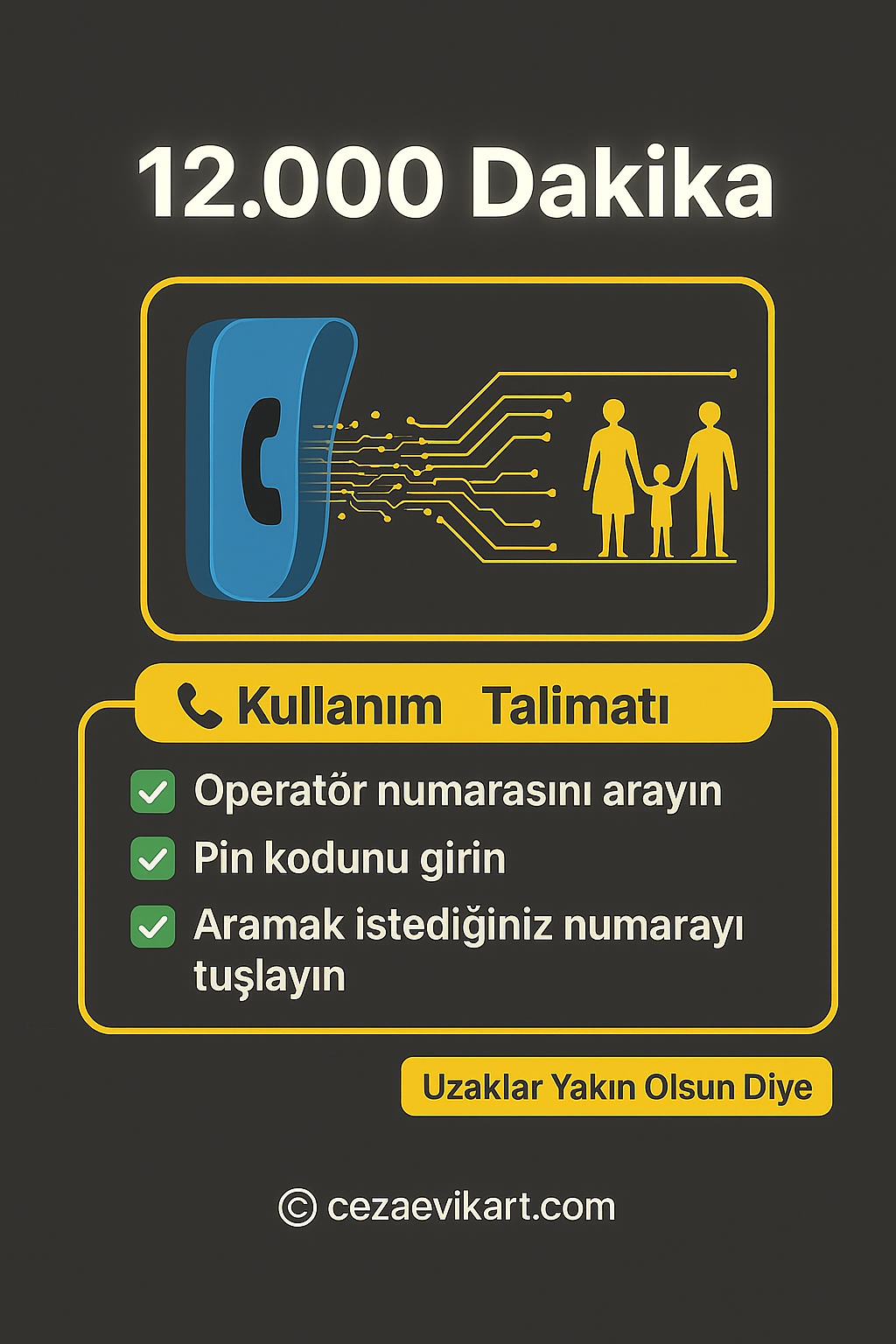 12.000 Dakika Cezaevi Kontör Yükleme